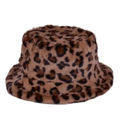 Fun Place Leopard Fluffy Bucket Hat