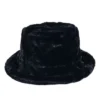 Fun Place Festivals Black Fluffy Bucket Hat