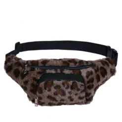 Fun Place Festivals Leopard Print Fluffy Bumbag