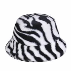 Fun Place White Tiger Fluffy Bucket Hat