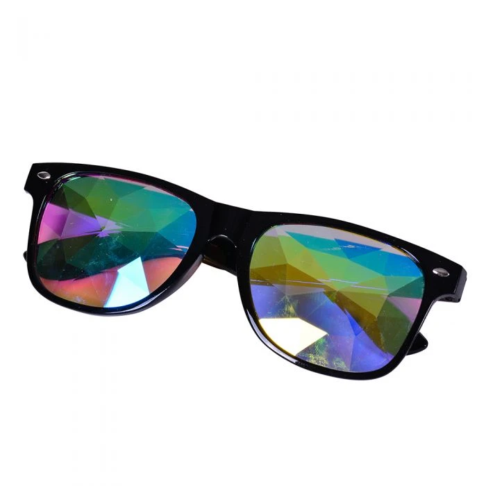 Fun Place Festivals Black Wayfarer Kaleidoscope Glasses 3 Fun Place Festivals Black Wayfarer Kaleidoscope Glasses
