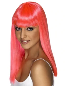 Fun Place Glamourama Wig Neon Pink Cosplay