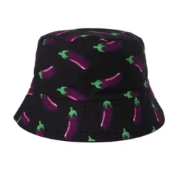 Fun Place Festivals Aubergine Print Bucket Hat
