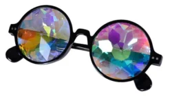 Fun Place Round Black Kaleidoscope Glasses