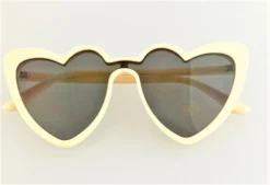 Fun Place Cream Heart Shaped Sunglasses Festivals